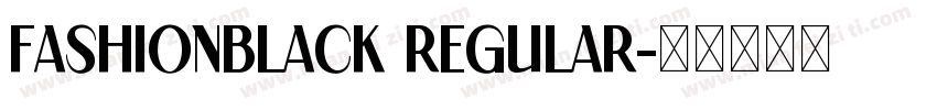 FashionBlack Regular字体转换